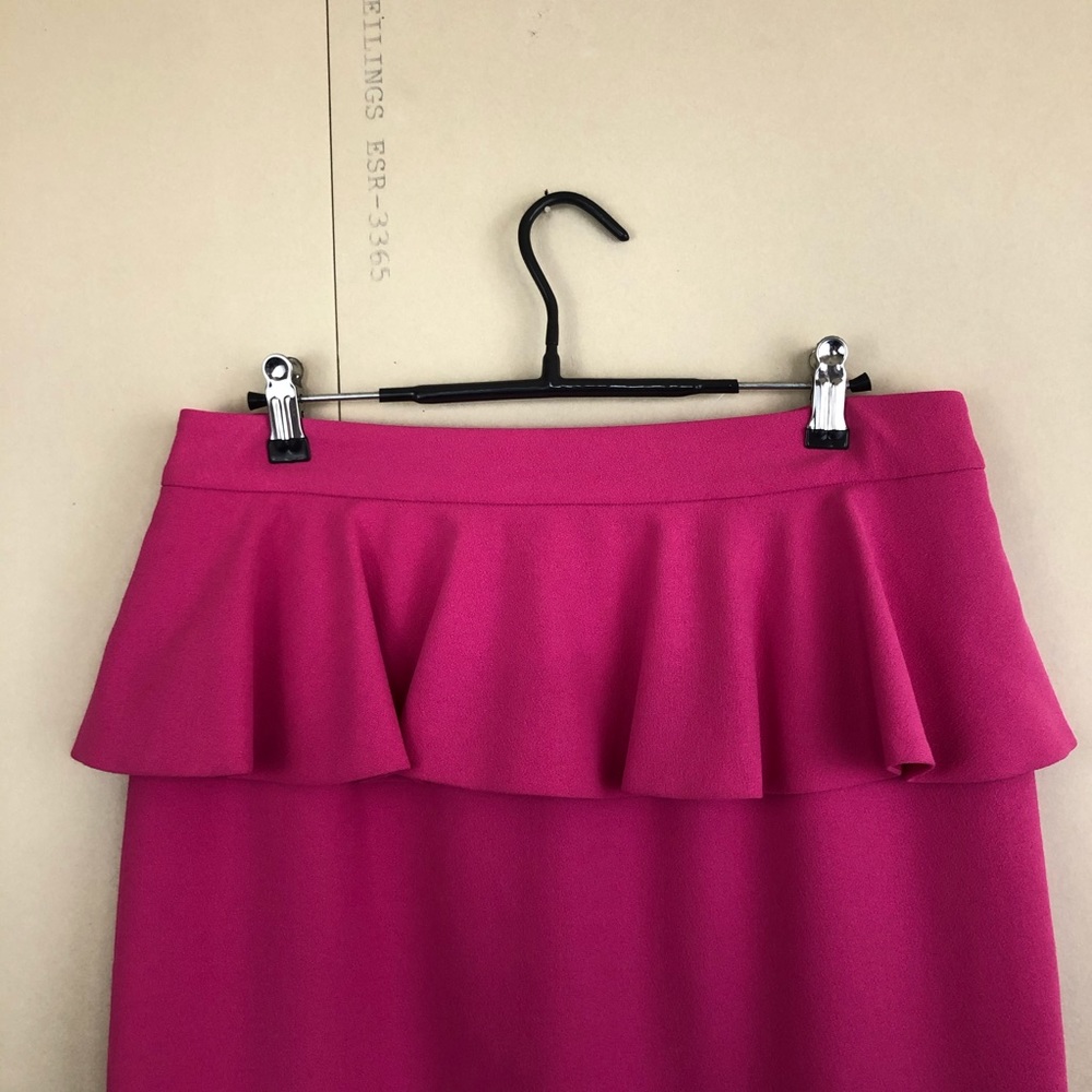 NWT Alice+Olivia Pink Peplum Pencil Skirt - Picture 3 of 10